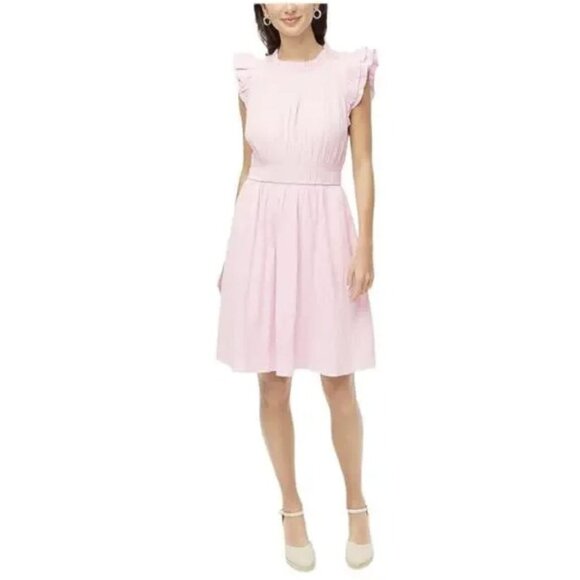 J. Crew Factory Dresses & Skirts - J. CREW FACTORY Gauze Flutter-sleeve Mini Dress Pink NWT